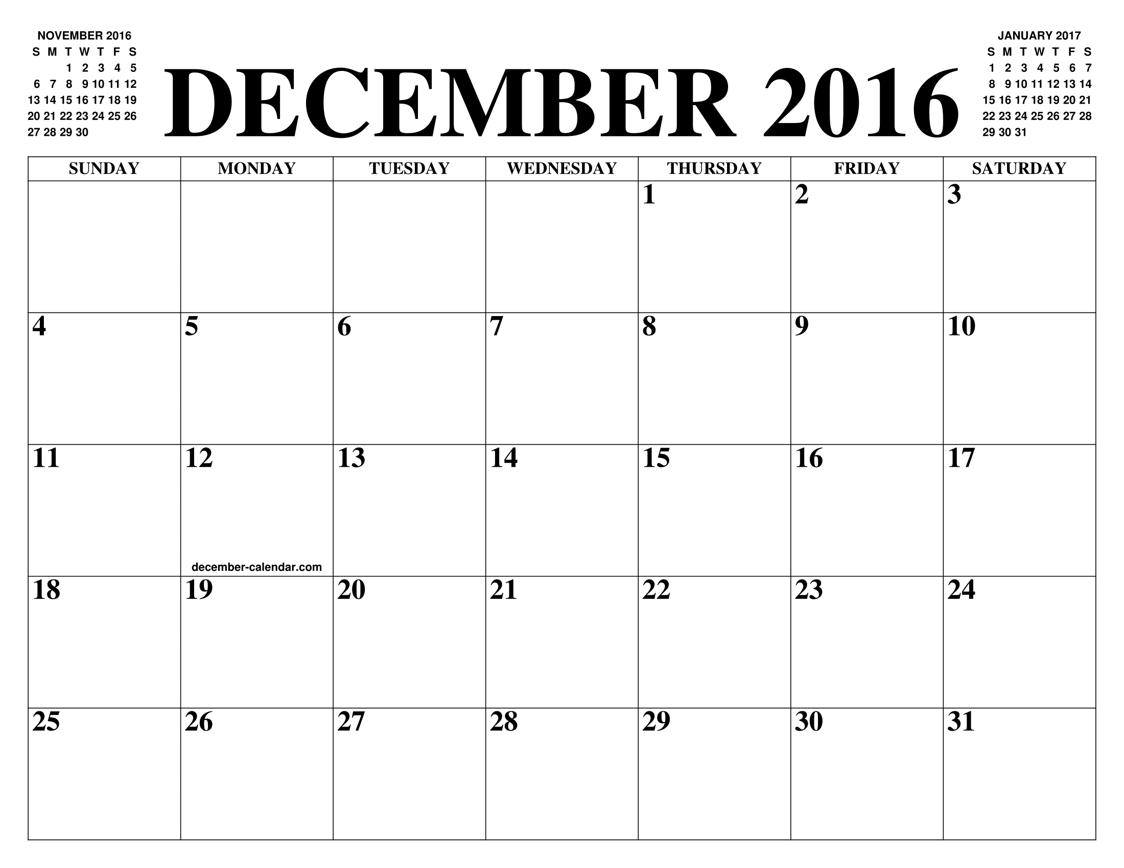 December, 2016